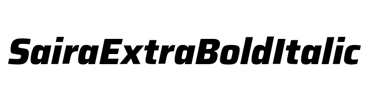 Saira ExtraBold Italic  font caratteri gratis