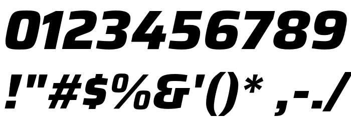Saira ExtraBold Italic Font OTHER CHARS