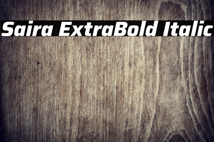 Saira ExtraBold Italic Example 1