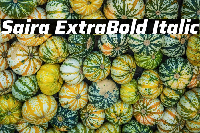 Saira ExtraBold Italic Example 3