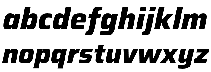 Saira ExtraBold Italic Font LOWERCASE