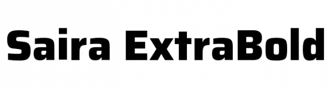 Saira ExtraBold  नि: शुल्क फ़ॉन्ट्स डाउनलोड