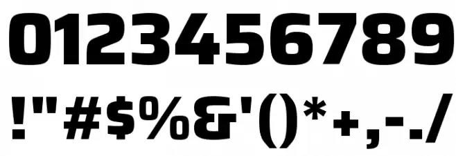 Saira ExtraBold Font OTHER CHARS