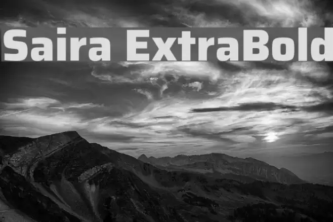 Saira ExtraBold Font examples