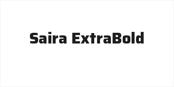 Saira ExtraBold Logo