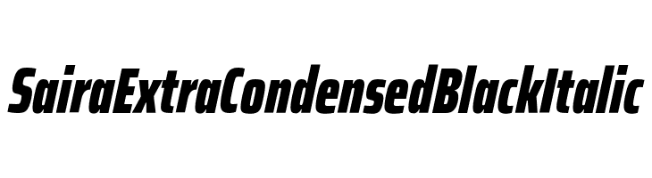 Saira ExtraCondensed Black Italic  Free Fonts Download