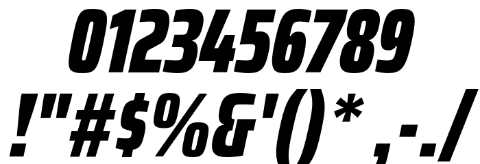 Saira ExtraCondensed Black Italic Font OTHER CHARS