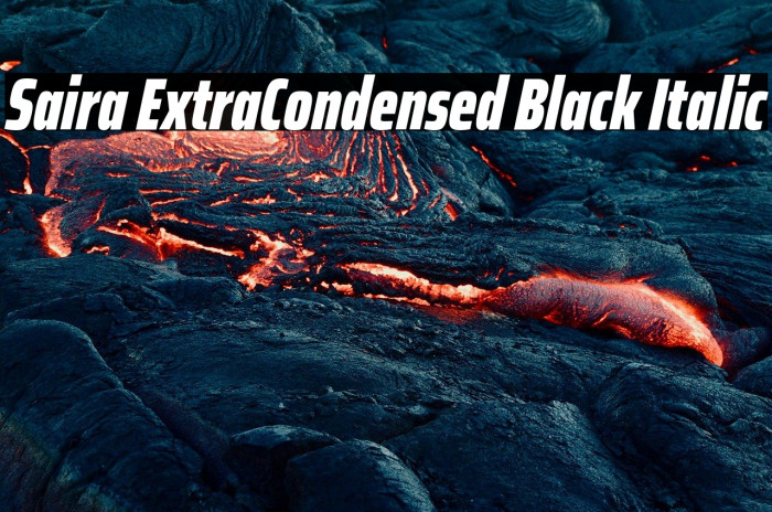 Saira ExtraCondensed Black Italic Example 2