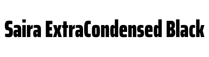 Saira ExtraCondensed Black  Free Fonts Download