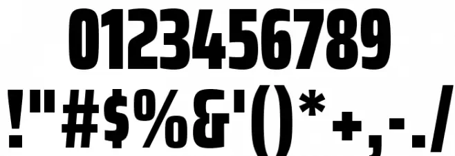 Saira ExtraCondensed Black Font OTHER CHARS