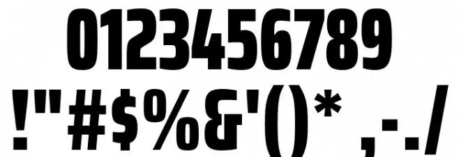 Saira ExtraCondensed Black Font OTHER CHARS