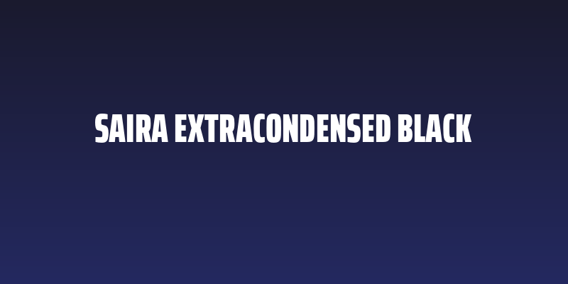 Saira ExtraCondensed Black Social Header