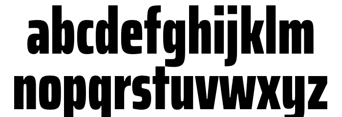 Saira ExtraCondensed Black Font LOWERCASE