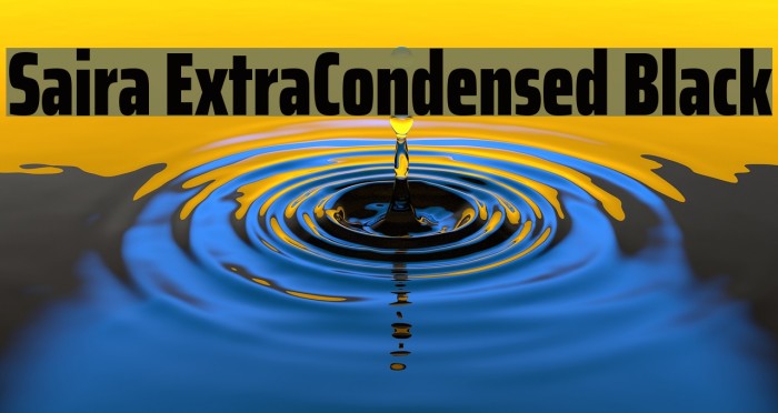 Saira ExtraCondensed Black Font examples