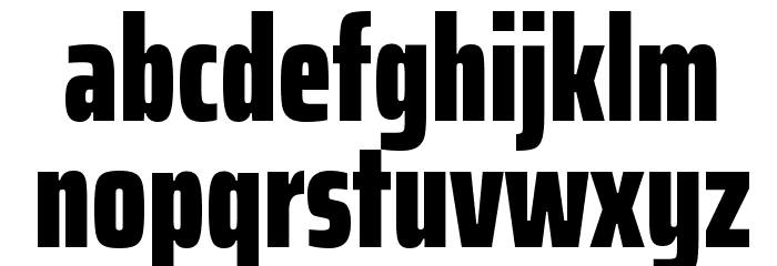 Saira ExtraCondensed Black Font LOWERCASE