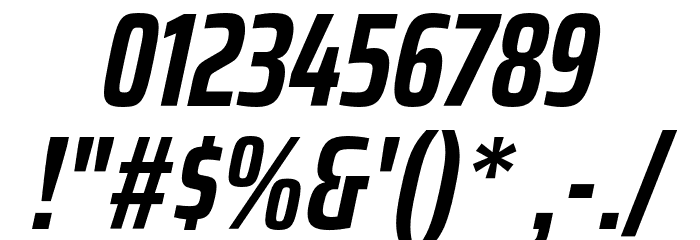 Saira ExtraCondensed Bold Italic Font OTHER CHARS