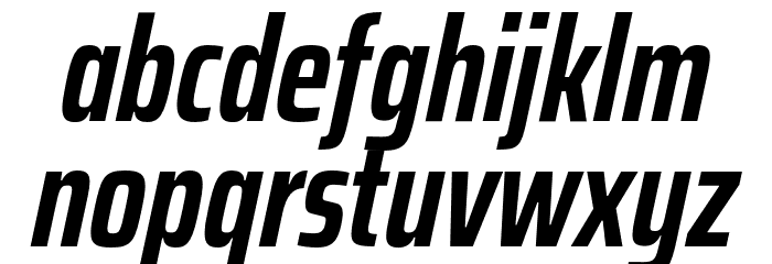 Saira ExtraCondensed Bold Italic Font LOWERCASE