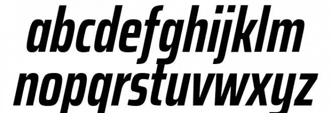 Saira ExtraCondensed Bold Italic फ़ॉन्ट लोअरकेस