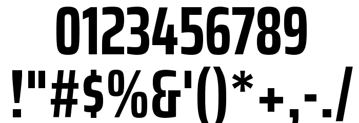 Saira ExtraCondensed Bold Font OTHER CHARS