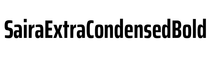 Saira ExtraCondensed Bold  免费字体下载