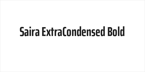 Saira ExtraCondensed Bold Logo