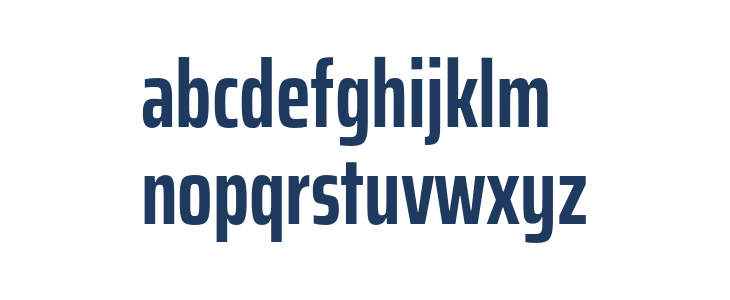 Saira ExtraCondensed Bold Lowercase