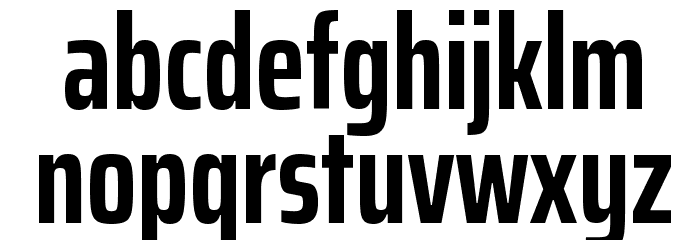 Saira ExtraCondensed Bold Font LOWERCASE