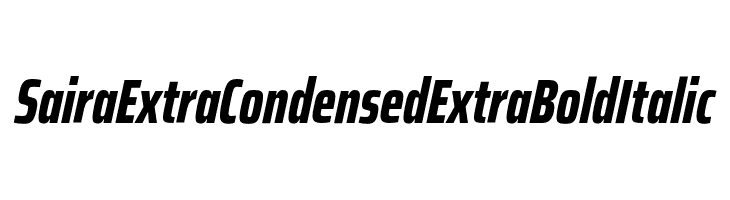 Saira ExtraCondensed ExtraBold Italic  नि: शुल्क फ़ॉन्ट्स डाउनलोड
