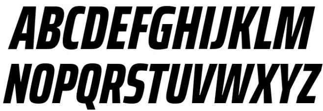 Saira ExtraCondensed ExtraBold Italic Schriftart Groß