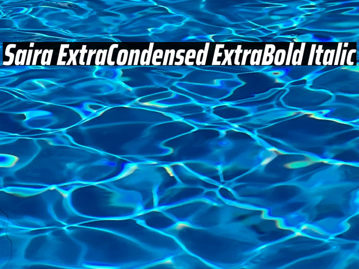 Saira ExtraCondensed ExtraBold Italic Example 2