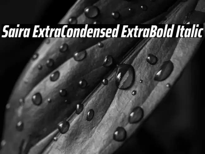 Saira ExtraCondensed ExtraBold Italic Font examples