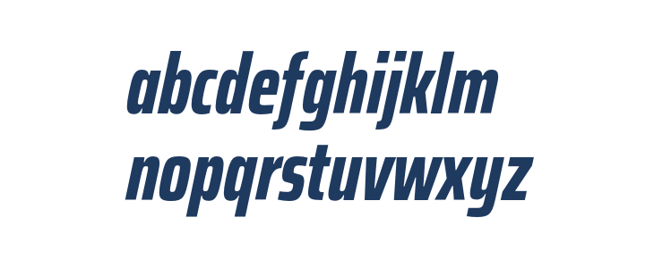 Saira ExtraCondensed ExtraBold Italic Lowercase
