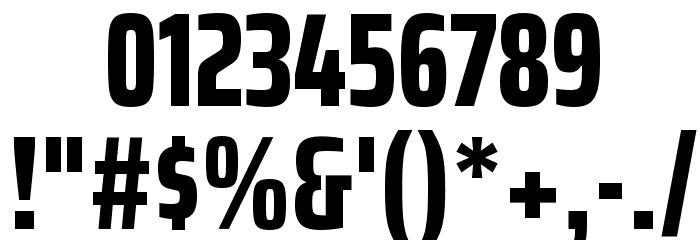 Saira ExtraCondensed ExtraBold Font OTHER CHARS