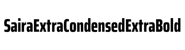 Saira ExtraCondensed ExtraBold  नि: शुल्क फ़ॉन्ट्स डाउनलोड