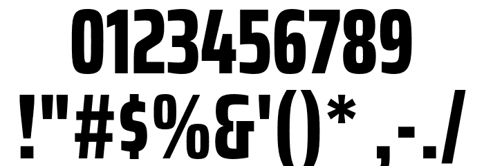 Saira ExtraCondensed ExtraBold Font OTHER CHARS