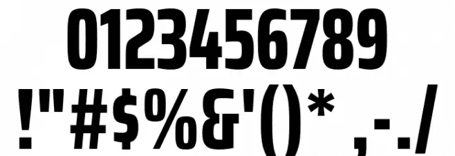 Saira ExtraCondensed ExtraBold Font OTHER CHARS