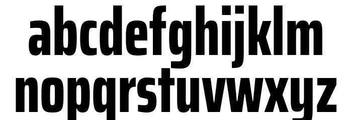 Saira ExtraCondensed ExtraBold Font LOWERCASE