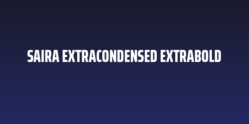 Saira ExtraCondensed ExtraBold Social Header