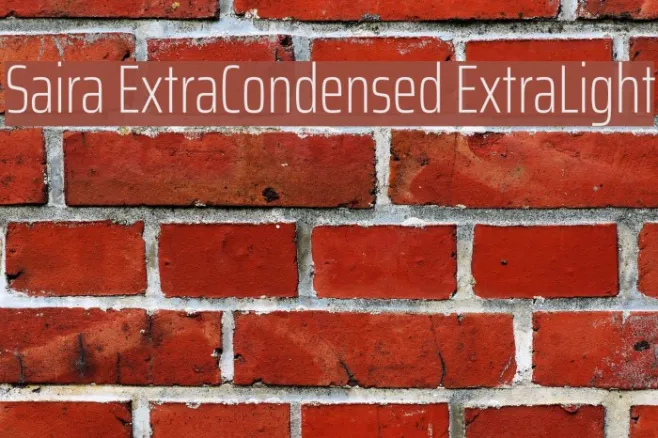 Saira ExtraCondensed ExtraLight Example 1