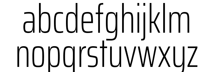Saira ExtraCondensed ExtraLight Font LOWERCASE