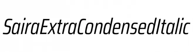 Saira ExtraCondensed Italic  baixar fontes gratis