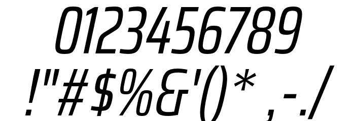Saira ExtraCondensed Italic Font OTHER CHARS