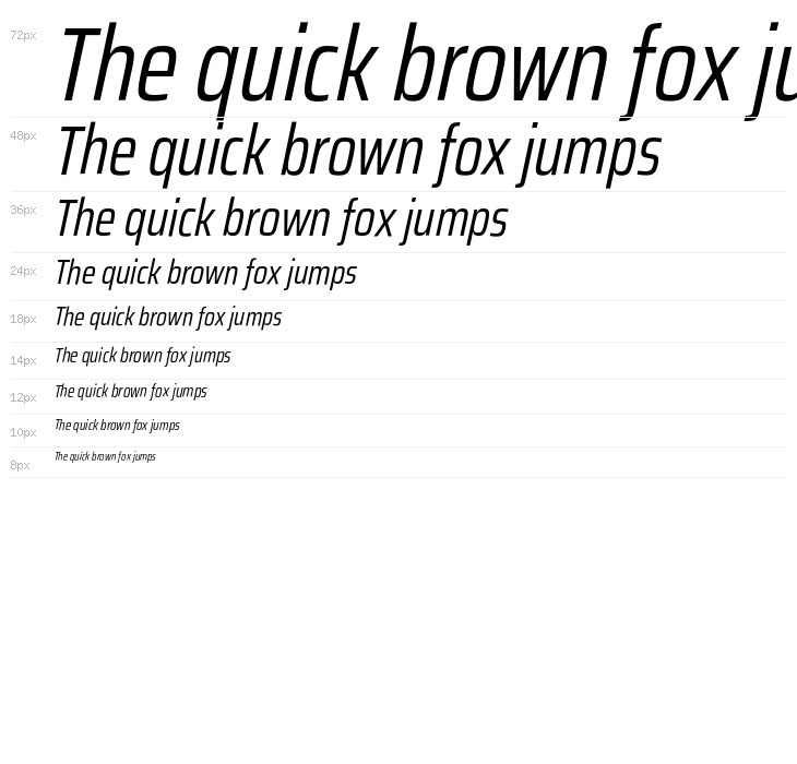 Saira ExtraCondensed Italic Waterfall