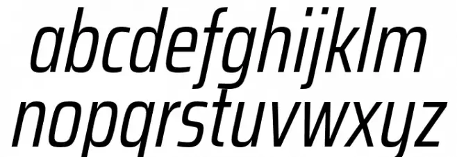 Saira ExtraCondensed Italic フォント 小文字