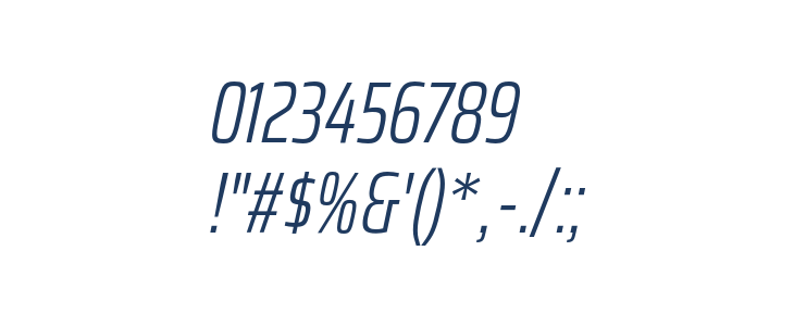 Saira ExtraCondensed Light Italic Other Characters