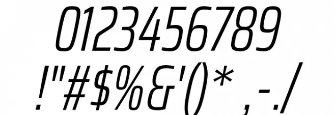 Saira ExtraCondensed Light Italic Font OTHER CHARS