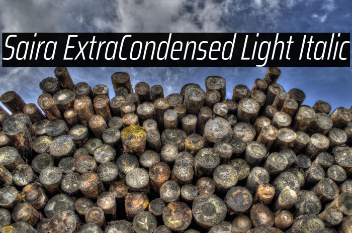 Saira ExtraCondensed Light Italic Example 3