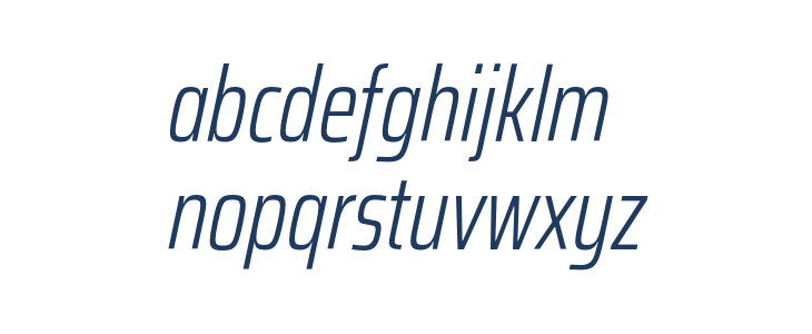 Saira ExtraCondensed Light Italic Lowercase