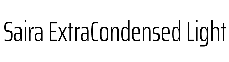 Saira ExtraCondensed Light Font