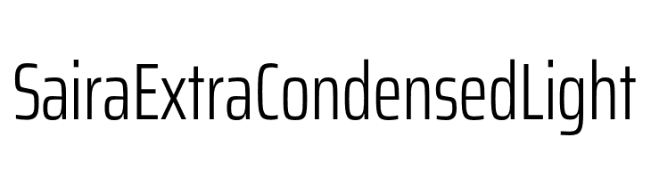 Saira ExtraCondensed Light  Free Fonts Download
